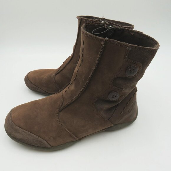 Hi-Tec Ankle Boots Womens Size 7 Brown Leather V-Lite Hatha Quick Zip Waterproof - Picture 4 of 9